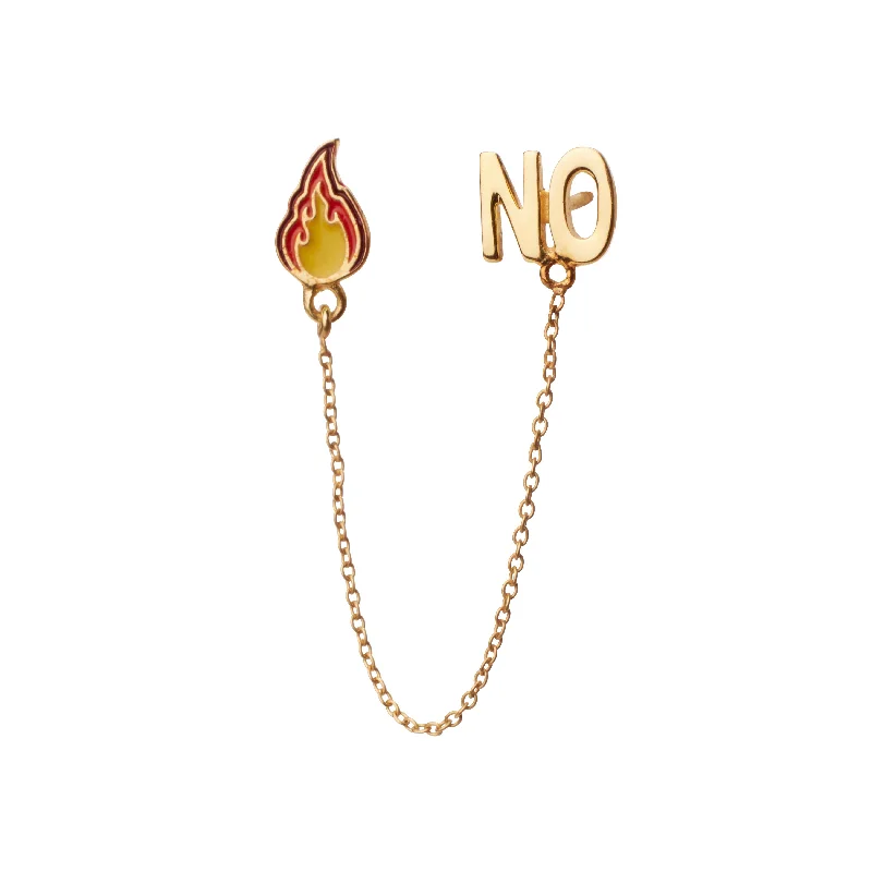 Trendy earrings for women-Hell No Earrings