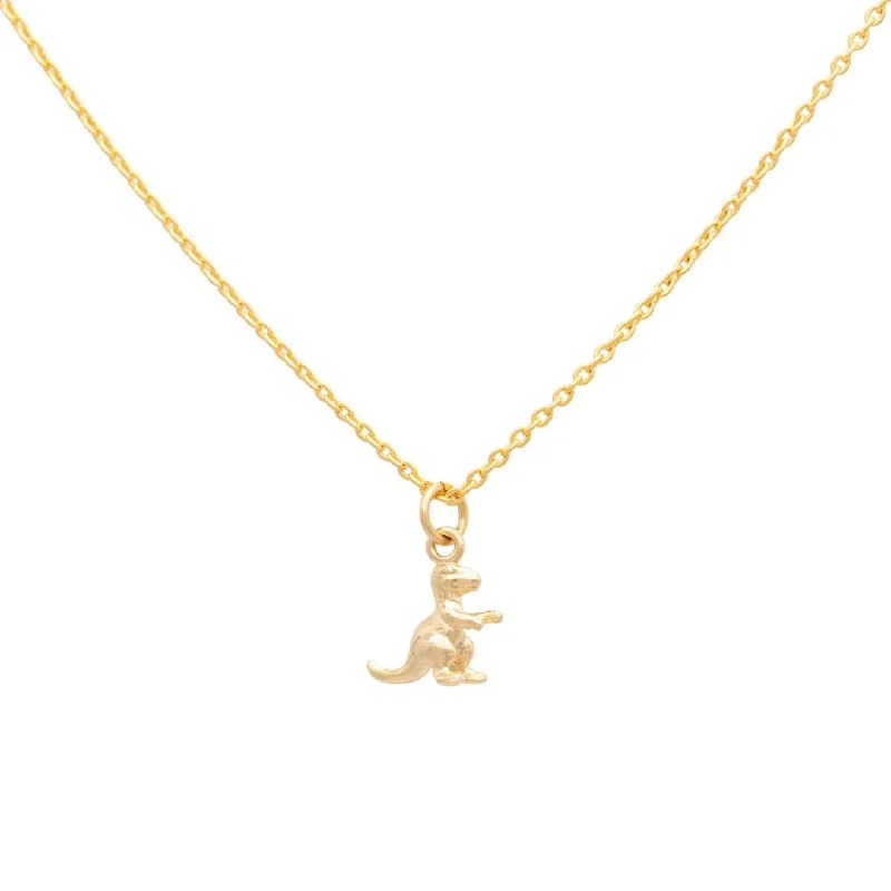 Zodiac necklace for women-T Rex Dinosaur Charm Necklace