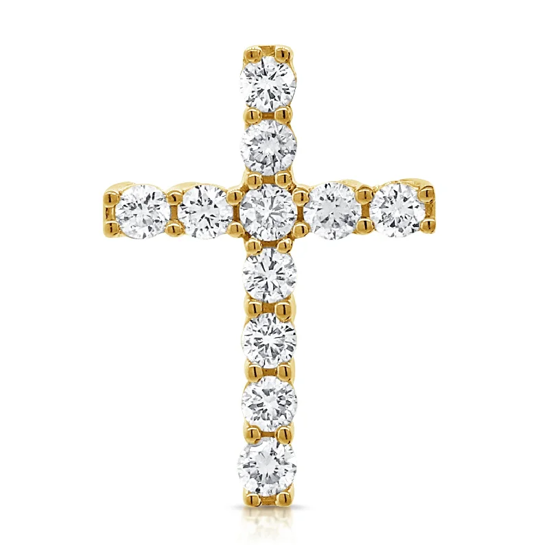 Vintage platinum engagement ring for women-OKGs Collection 14K Gold Diamond Cross