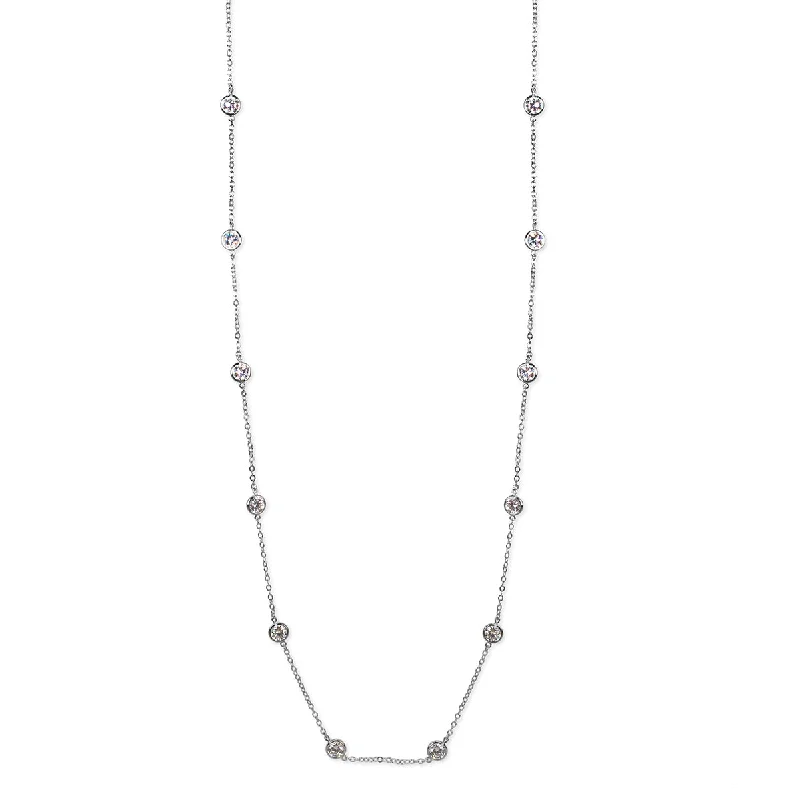 Sapphire necklace for women-58" Station Necklace