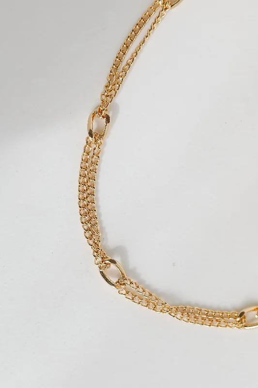 Simple gold necklace for women-FINAL SALE - Kiley Gold Chain Necklace