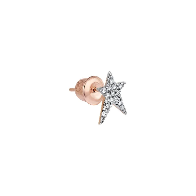 Dangle earrings for women-Maxi Pave Struck Star Stud Earring