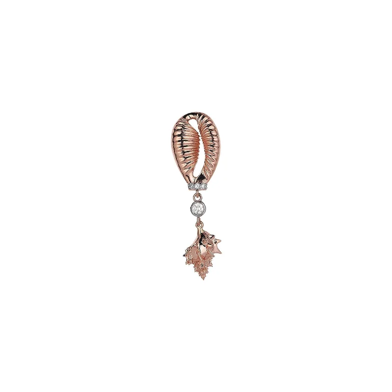 Swarovski crystal earrings for women-Cowrie Dangling Earring