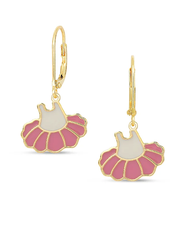 Small earrings for women-Ballerina Tutu Drop Earrings