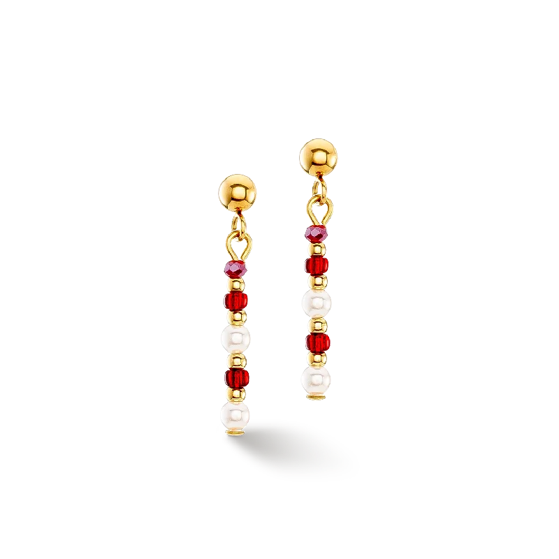 Multi-layer earrings for women-Earrings Twinkle Princess gold-red