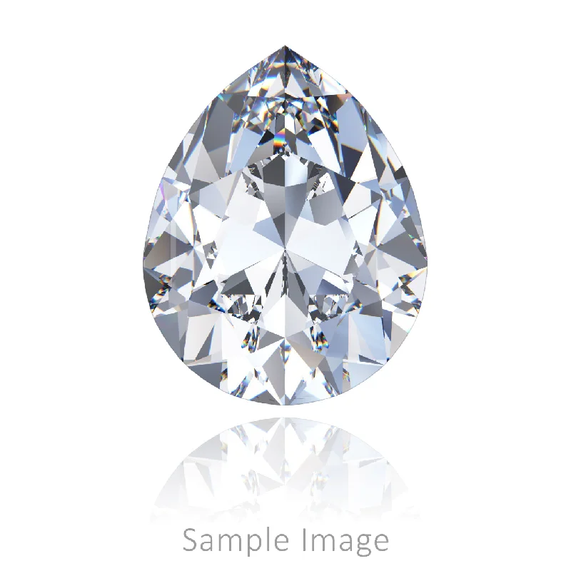 Engagement ring with a wide band for women-2.33 CT Loose Diamond - Pear (I-SI1)