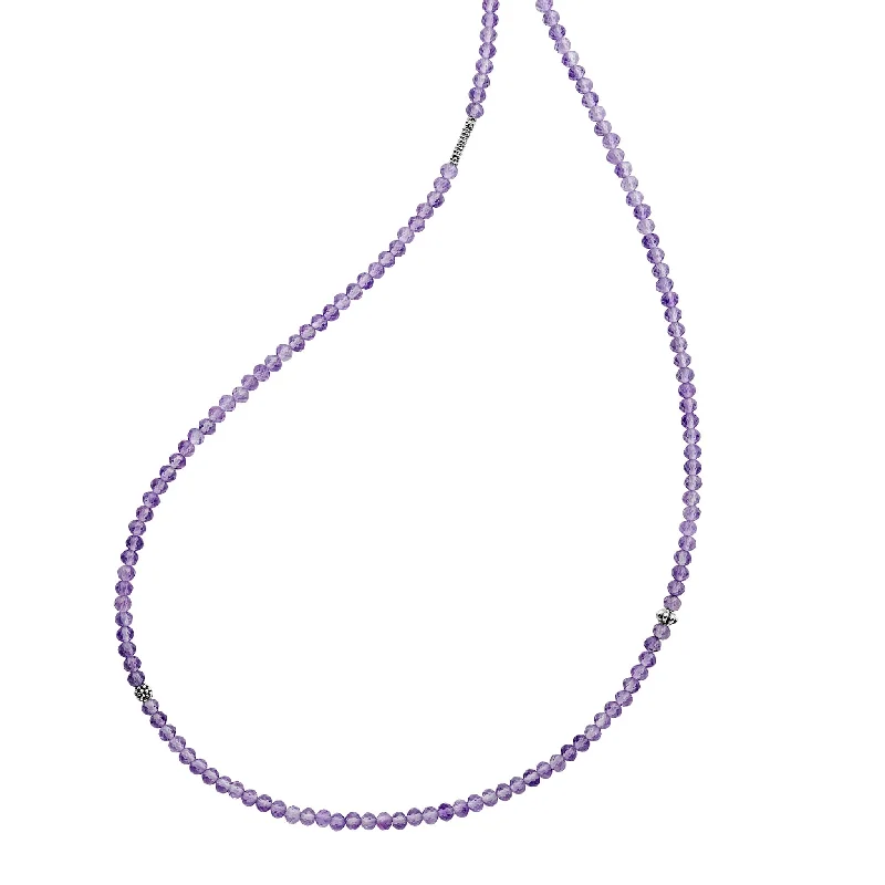 Wedding necklace for women-Caviar Icon Amethyst Necklace