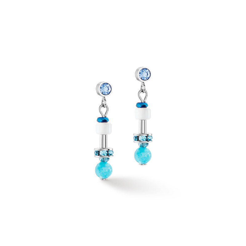 Unique drop earrings for women-Earrings Princess Spheres Mix turquoise