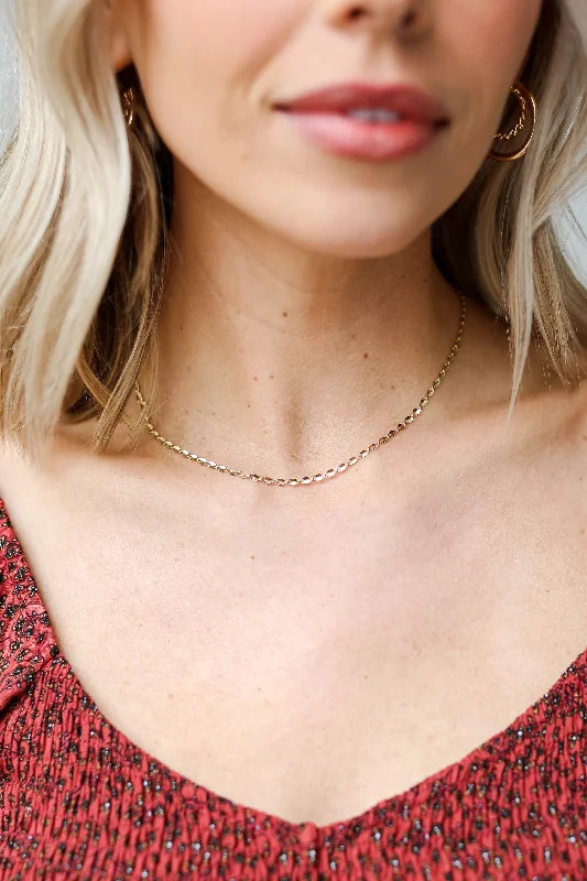 Simple necklace for women-FINAL SALE - Natalie Gold Chain Necklace