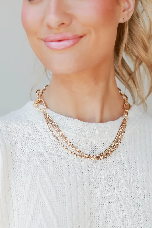 Adjustable necklace for women-Dakota Gold Chain Necklace