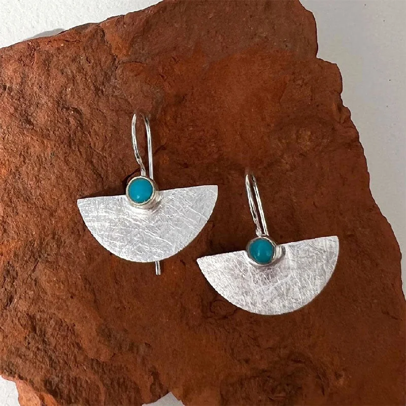 Chunky earrings for women-Shoot For The Moon Earrings - Sterling Silver, Indonesia