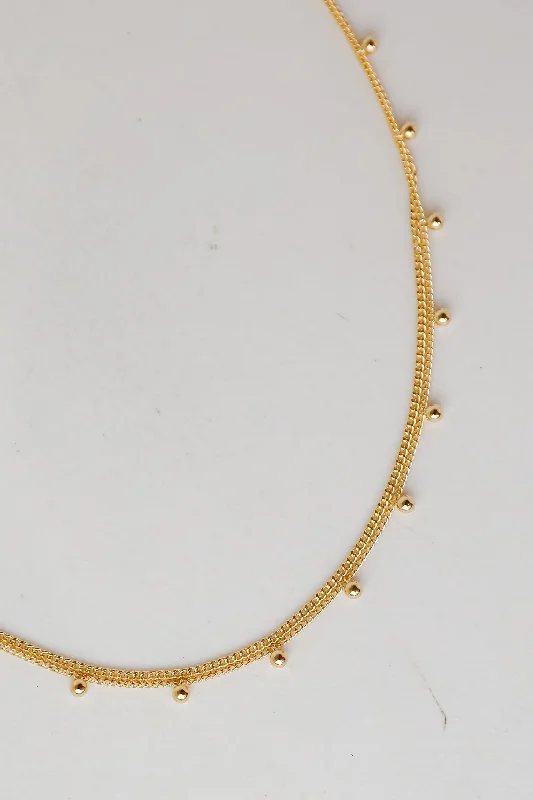 Custom name necklace for women-Julie Gold Layered Chain Necklace