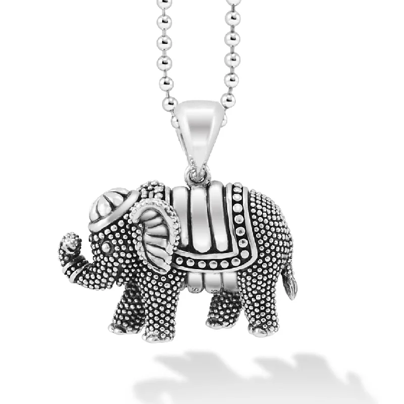 Diamond pendant necklace for women-Rare Wonders Elephant Pendant Necklace