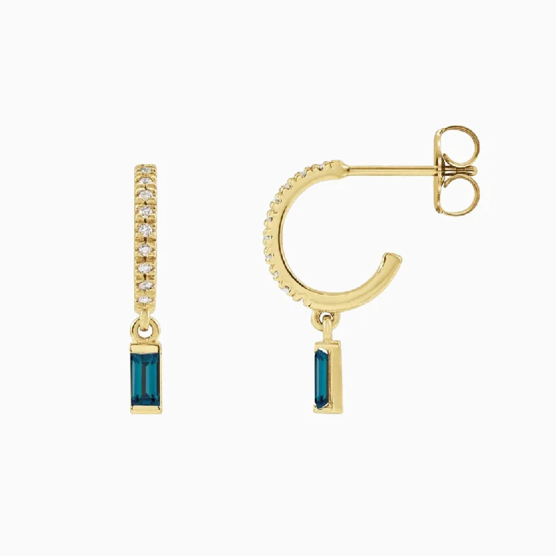 Statement earrings for women-Gemstone Diamond Earrings