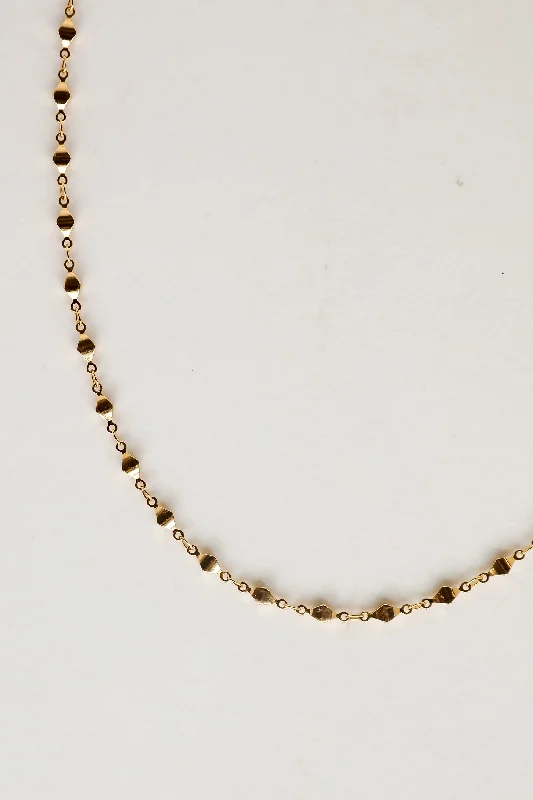 Sterling silver necklace for women-Ayla Gold Chain Necklace