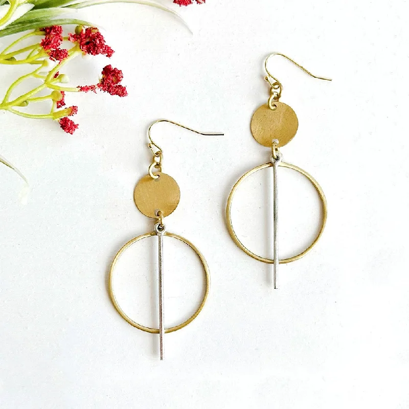 Wedding earrings for women-Swinging Pendulum Earrings, India