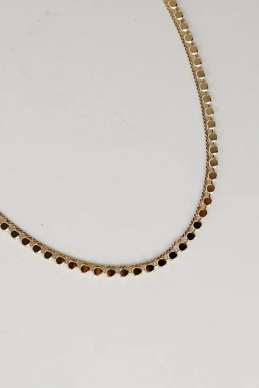 Gold necklace for women-Leah Gold Layered Necklace