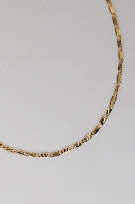 Classic gold necklace for women-Daphne Gold Chain Necklace