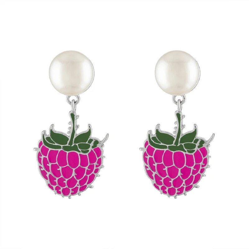 Silver earrings for women-Juicy Studs