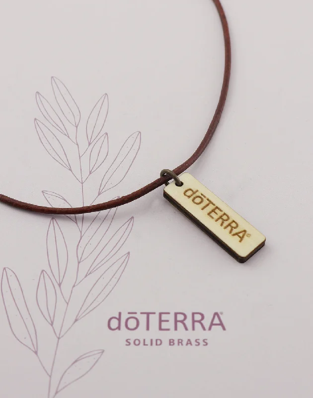 Stylish necklace for women-doTERRA EXPEDITION Wood Diffuser Necklace