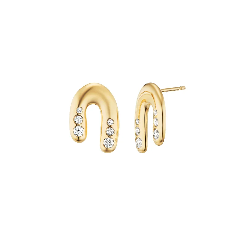 Large hoop earrings for women-Chubby Curved Earrings