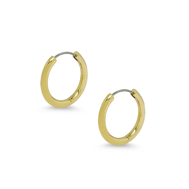 Sapphire earrings for women-Tubular Hoop Earrings - Medium