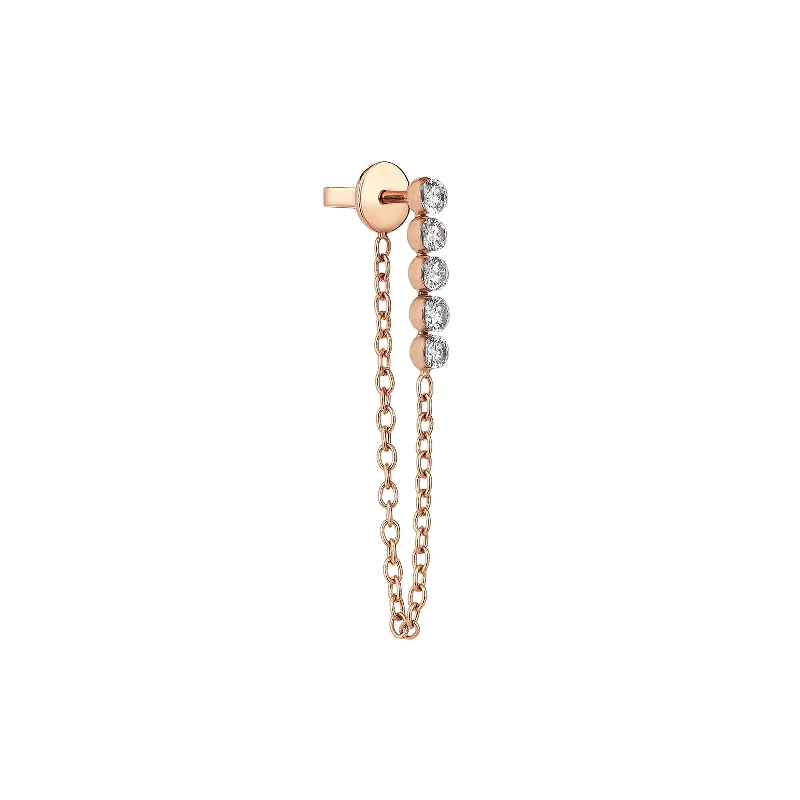 Fancy earrings for women-Carita Dangling Chain Earring