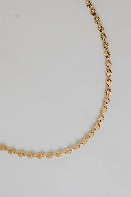 Handcrafted necklace for women-Adeline Gold Chain Necklace