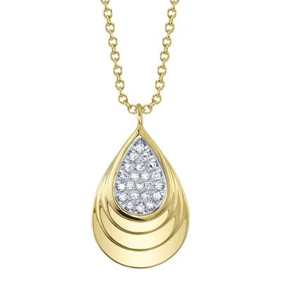 Fashionable gold necklace for women-0.06CT DIAMOND NECKLACE