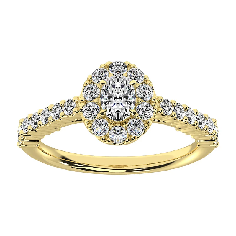 Heart-shaped engagement ring for women-14K Yellow Gold 1 Ct.Tw. Diamond Solitaire Ring