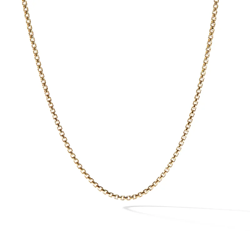 Pendant chain necklace for women-Box Chain Necklace in 18K Yellow Gold\, 1.7mm