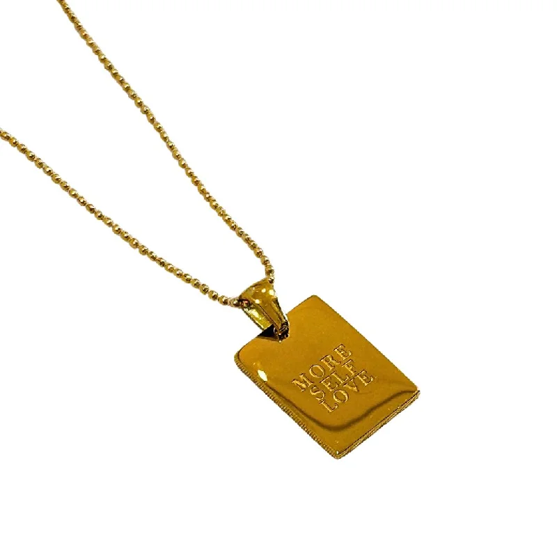 Stylish gold necklace for women-More Self Love Empowerment Necklace