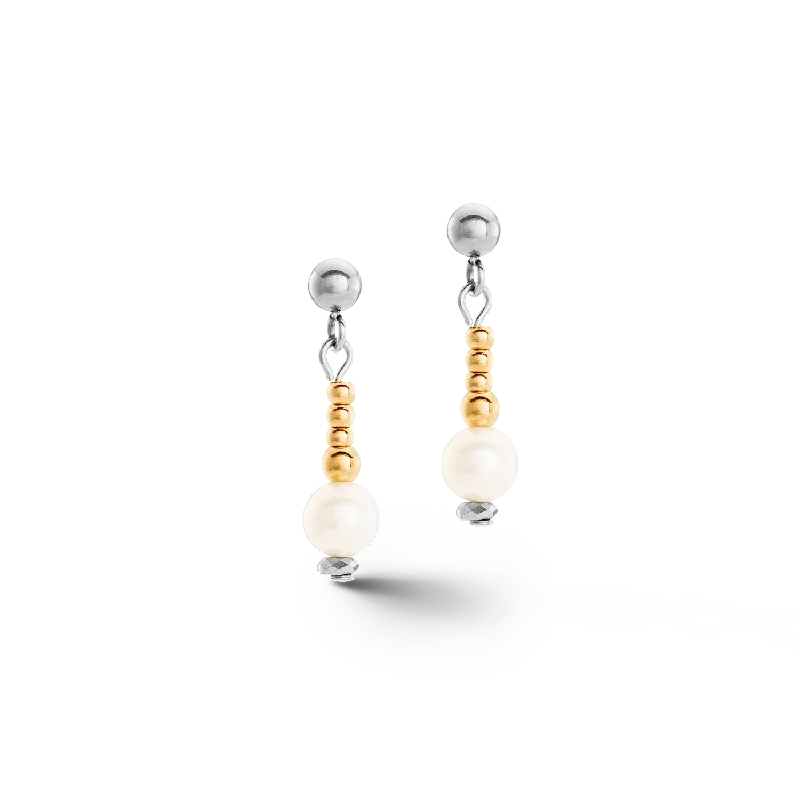 Statement earrings for women-Earrings Classic Princess Freshwater Pearls Bicolour