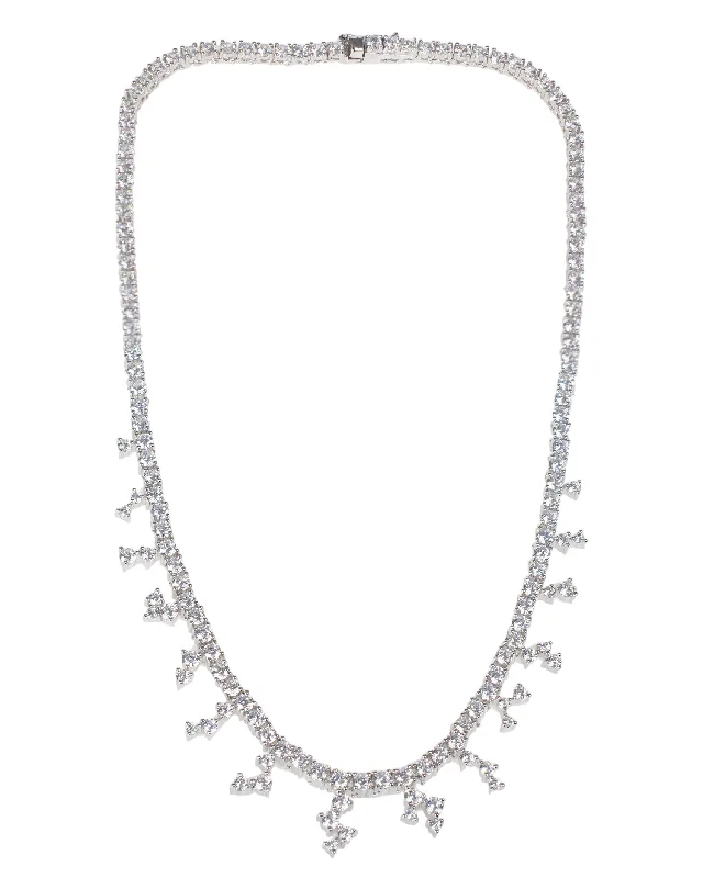 Elegant necklace for women-CZ Necklace with Drops