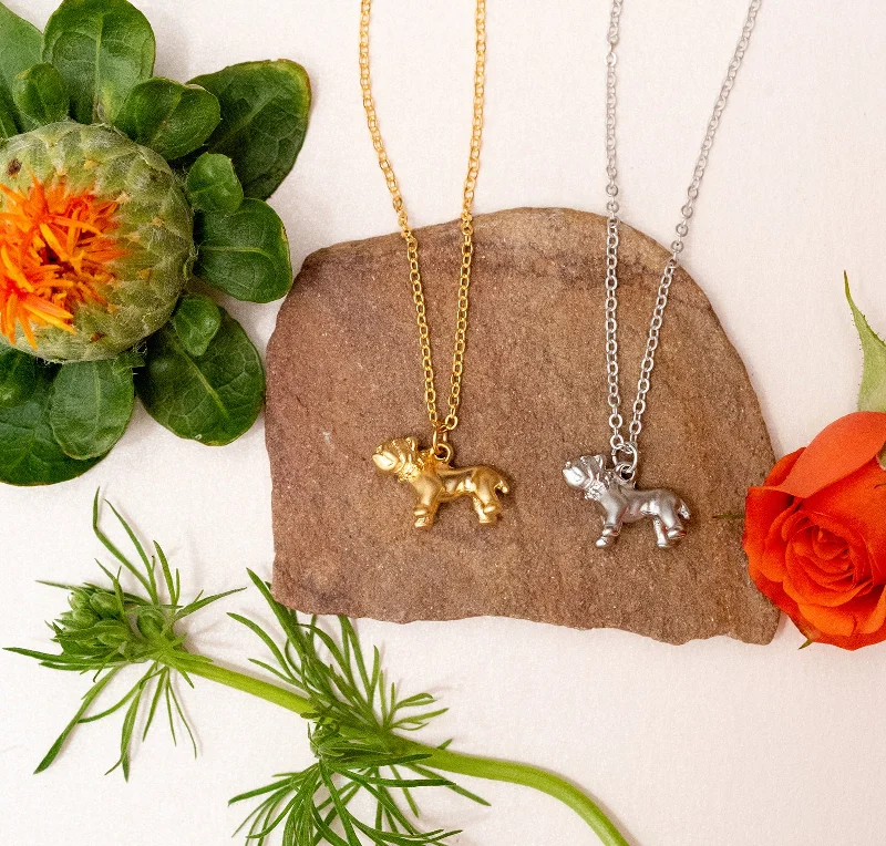 Artistic necklace for women-Pit Bull Charm Necklace