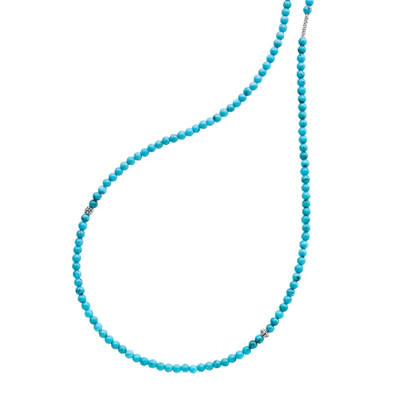 Personalized necklace for women-Caviar Icon Turquoise Necklace