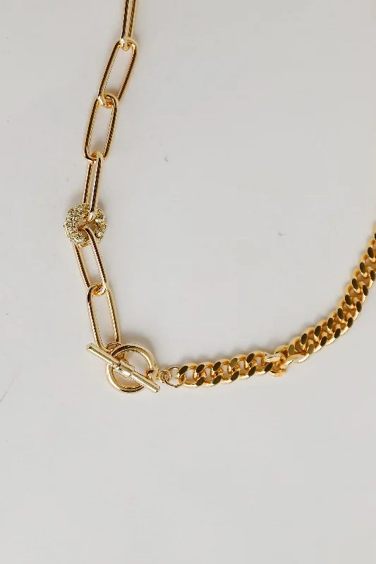 Fancy necklace for women-Logan Gold Chain Necklace