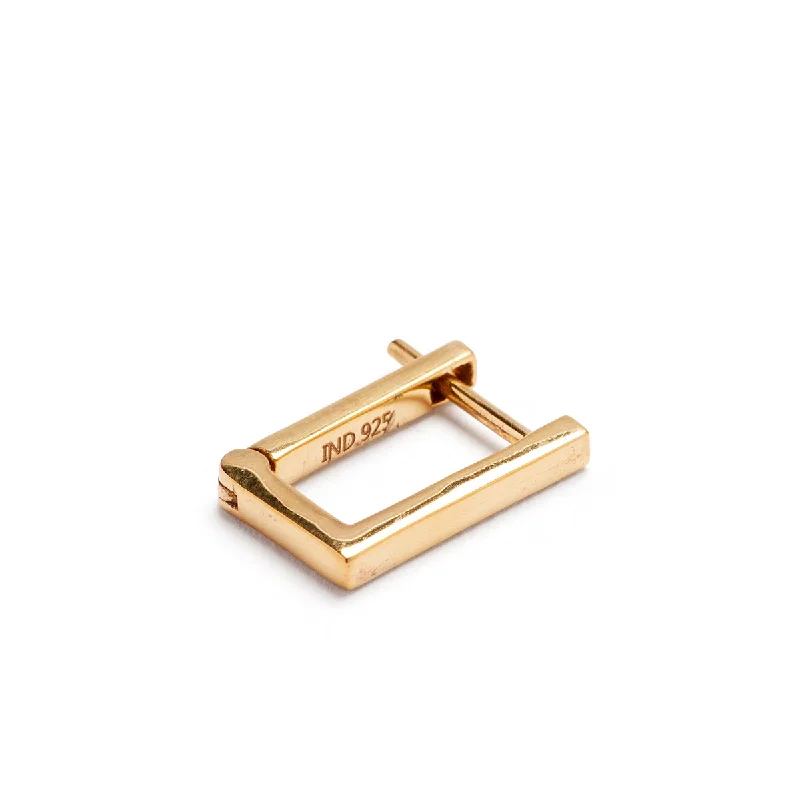 Simple gold earrings for women-Davina Huggie Earring Single