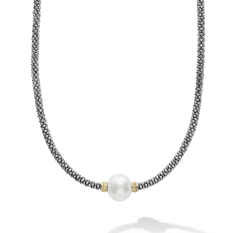 Love necklace for women-Luna Caviar Pearl Necklace