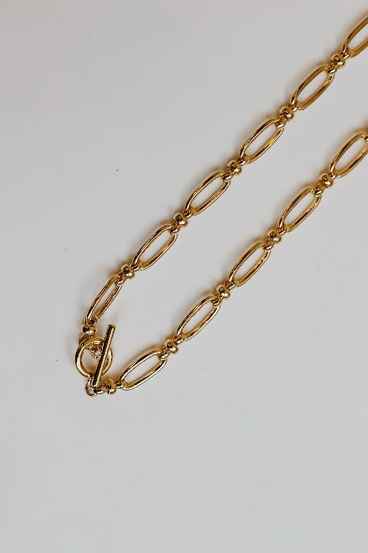 Handcrafted necklace for women-FINAL SALE - Bethany Gold Chain Necklace