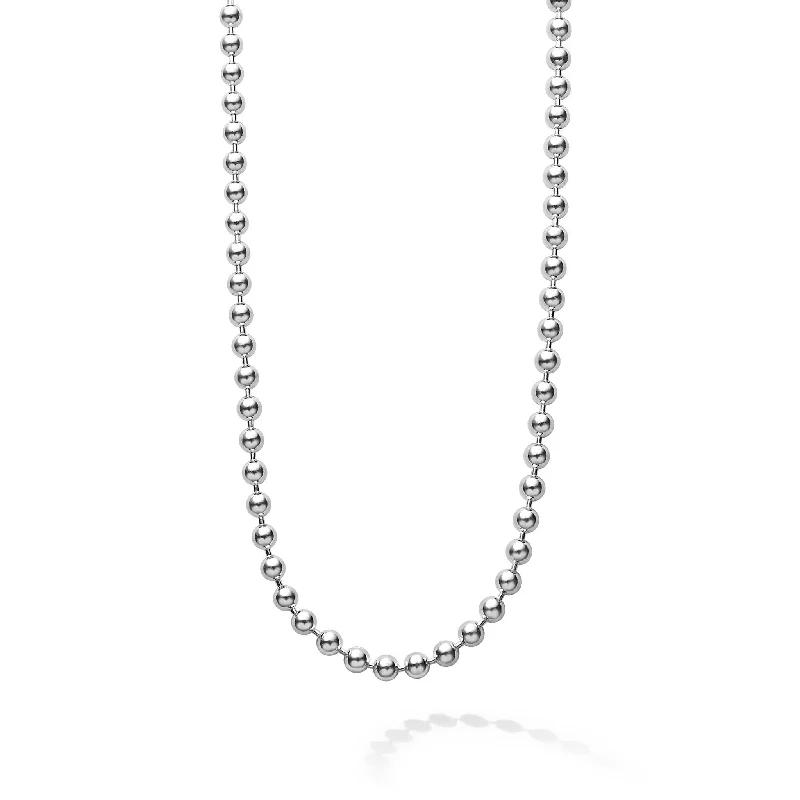 Long layered necklace for women-Signature Caviar Beaded Necklace