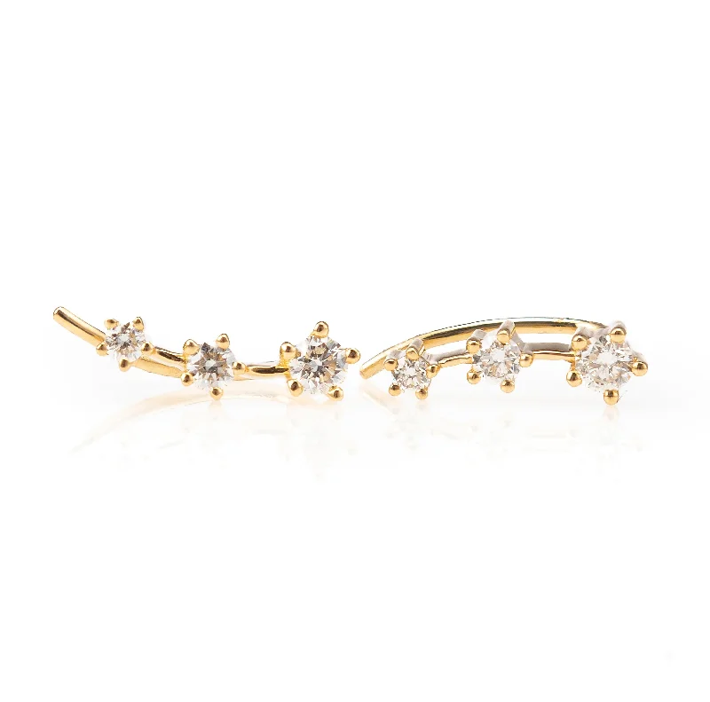 Classic earrings for women-Petite Constellation Crawlers