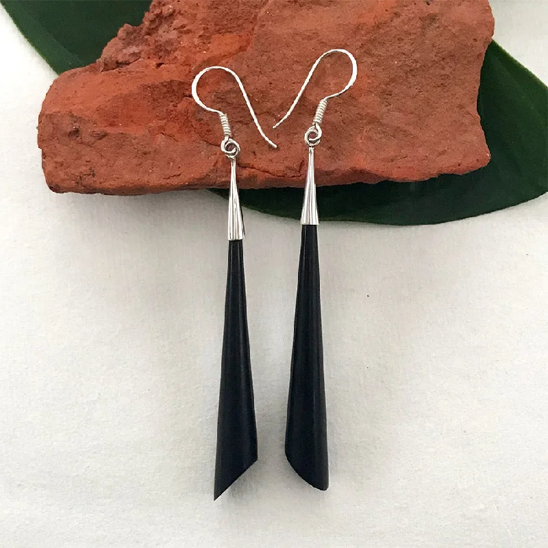 Classic earrings for women-Sleek and Elegant Earrings - Sterling Silver, Indonesia