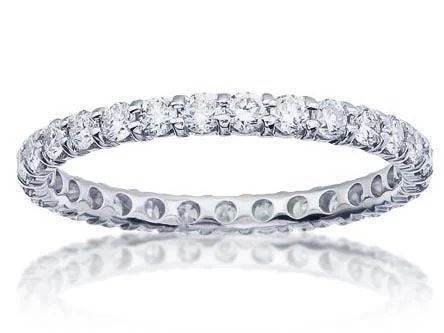 Engagement ring set for women-Imagine Bridal Round Diamond Shared Prong Diamond Eternity Band