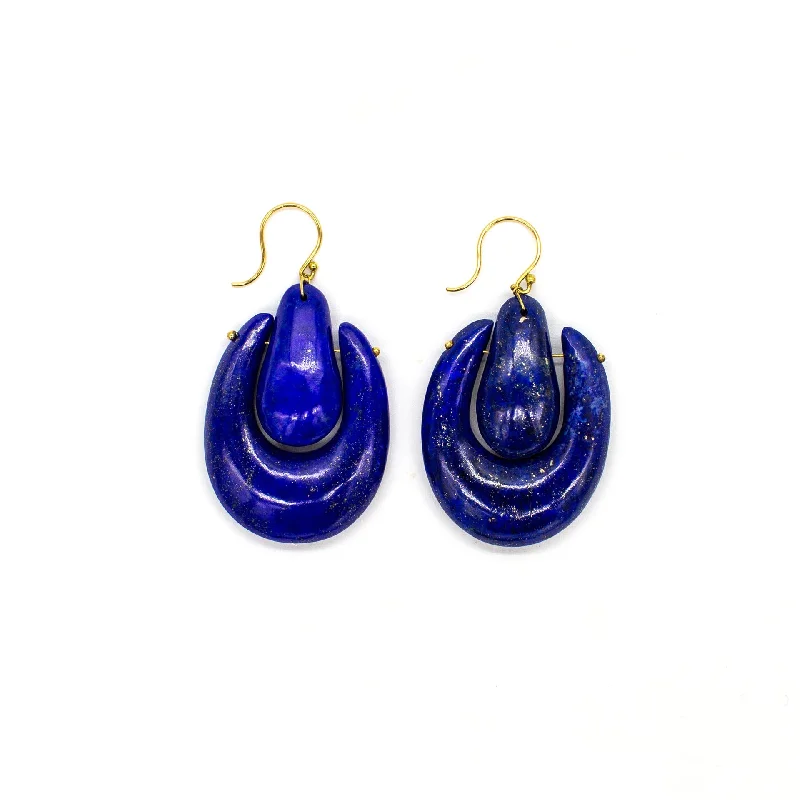 Simple gold earrings for women-Lapis O'Keefe Earrings