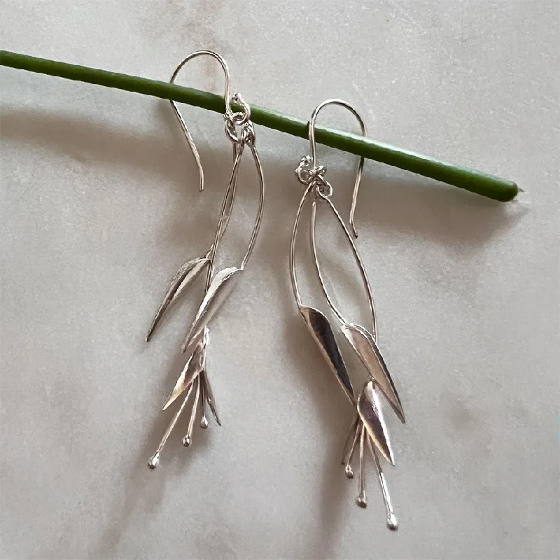 Elegant earrings for women-Blossom Out Earrings - Sterling Silver, Indonesia