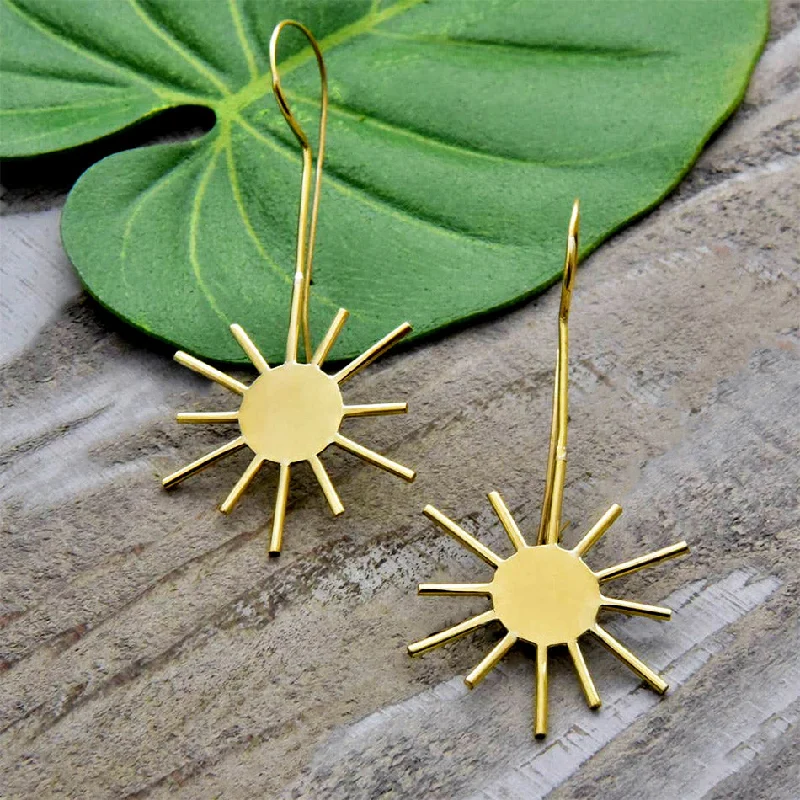 Drop earrings for women-Let the Sun Shine Earrings, India