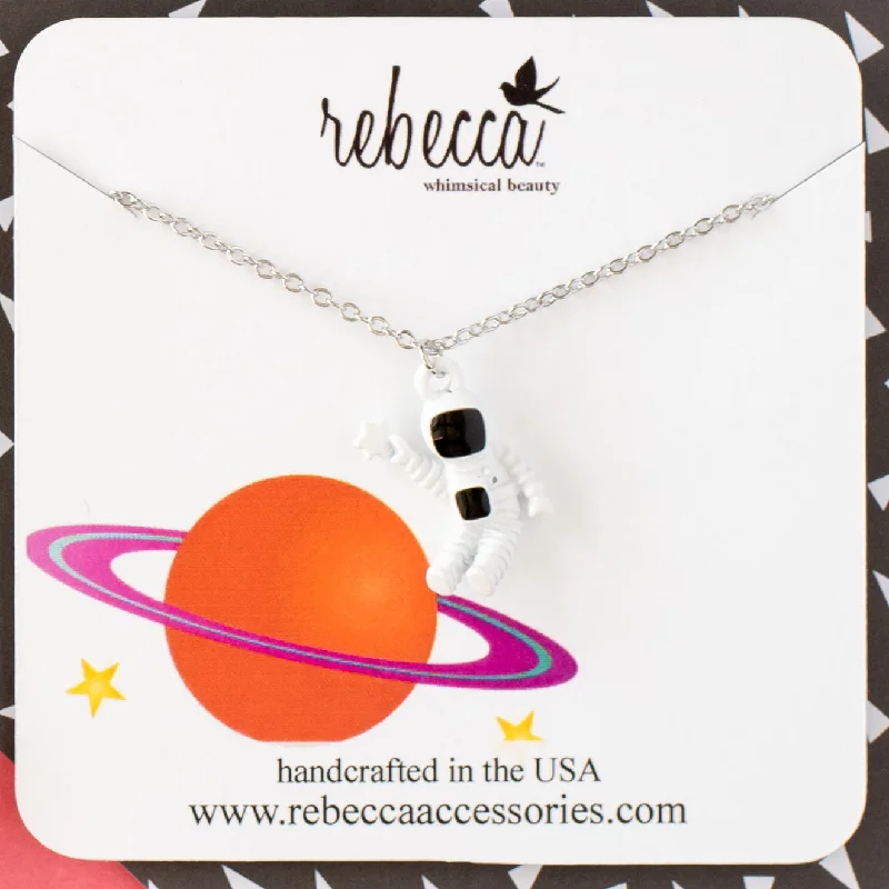 Personalized necklace for women-Astronaut Necklace - Children's