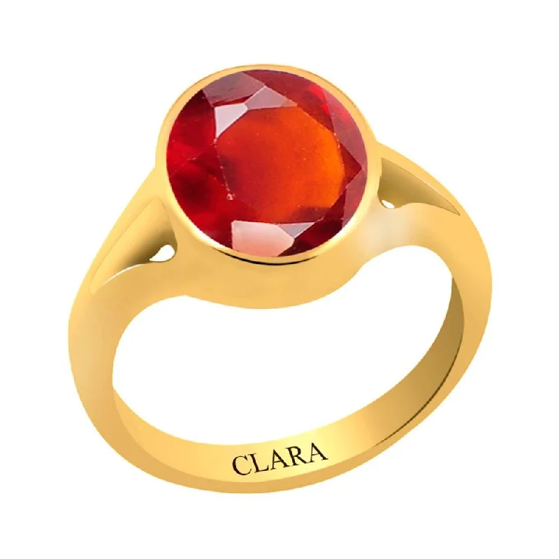 Designer engagement ring for women-Certified Gomed Hessonite Zoya Panchdhatu Ring 9.3cts or 10.25ratti