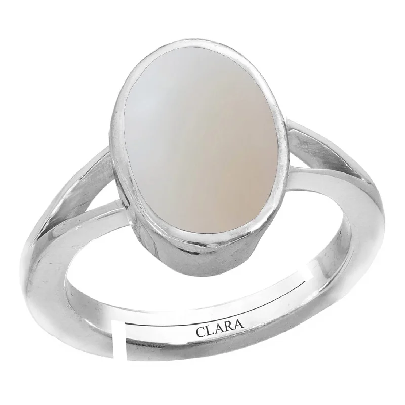 Bezel set ring for women-Certified Opal 7.5cts or 8.25ratti 92.5 Sterling Silver Adjustable Ring